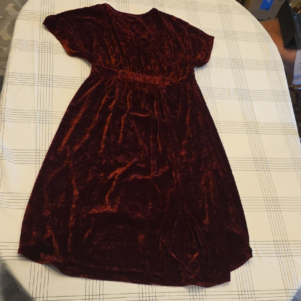 CAbi Burgundy Velvet Midi Dress - Picture 7 of 8